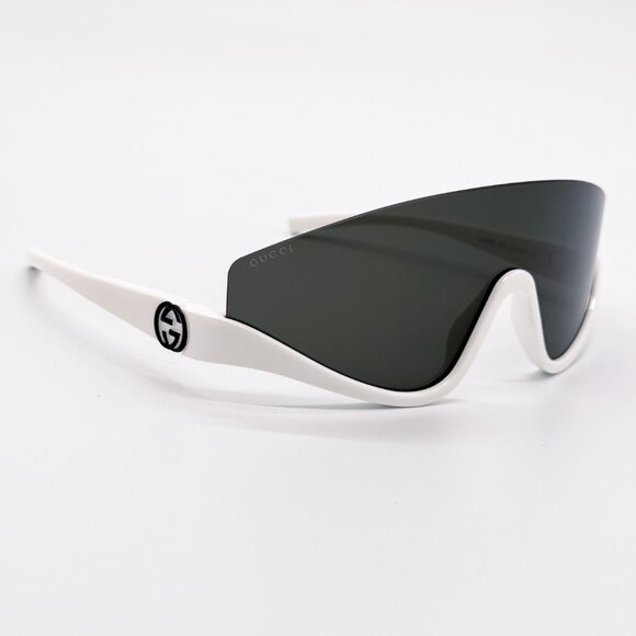 NEW GUCCI GG1650S 007 SHIELD WHITE GRAY UNISEX SUNGLASSES GUCCI - Picture 1 of 13